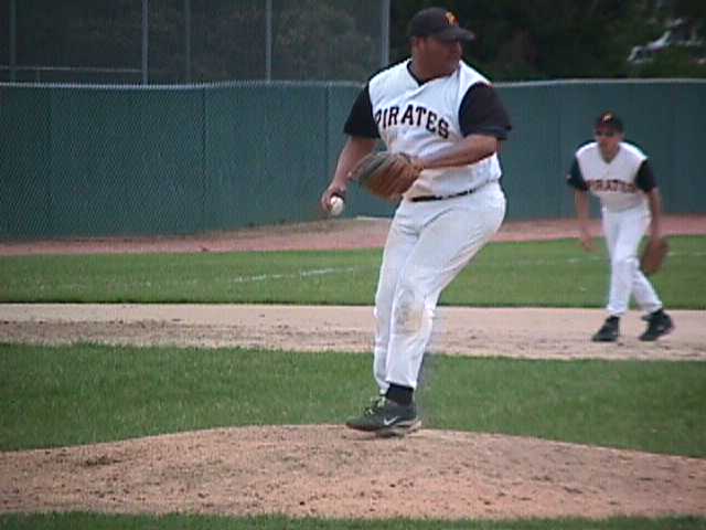 Gabe Gutierrez checks the runner