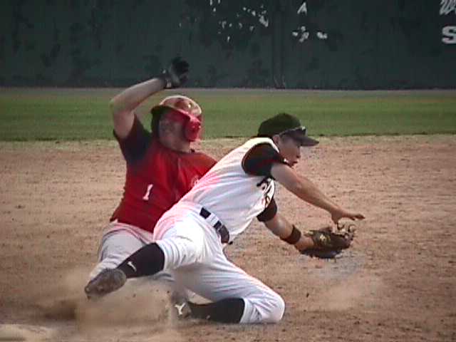 Spencer Nakaguma stops the ball